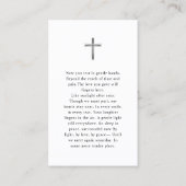 エレガント&写真モダンの葬式カードのカスタム献上品 名刺 (裏面)