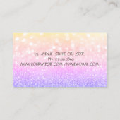 エレガント《写真》ぼけ味グラデーション金ゴールドツリーヨガインストラクター 名刺 (裏面)