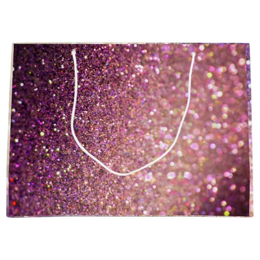エレガント《写真》ぼけ味グリッター ラージペーパーバッグ (正面)