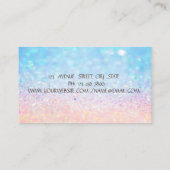 エレガント《写真》ぼけ味ストライプ金ゴールド、ロータスバラ金ゴールド 名刺 (裏面)