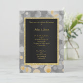 エレガント《写真》ぼけ味銀金ゴールド結婚 招待状 (スタンド正面)