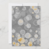 エレガント《写真》ぼけ味銀金ゴールド結婚 招待状 (裏面)