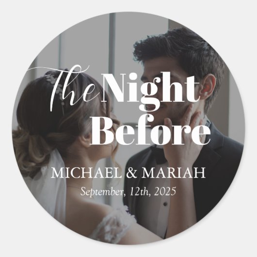 エレガント 前夜のリハーサルディナー写真 ラウンドシール (正面)