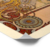 エレガント〔占星術の〕十二宮図バイアルフォンスミュシャプリント ポスター (角)