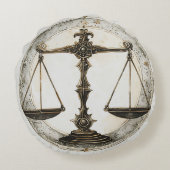 エレガント〔占星術の〕十二宮図ライブラリ記号 ラウンドクッション (裏面)