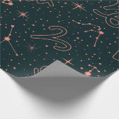 エレガント〔占星術の〕十二宮図星座と星占いの記号 ラッピングペーパー (角)