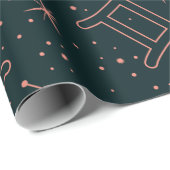 エレガント〔占星術の〕十二宮図星座と星占いの記号 ラッピングペーパー (ロールコーナー)