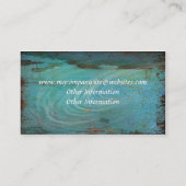 、エレガント、古さびの青い花柄モダン、名刺 名刺 (裏面)