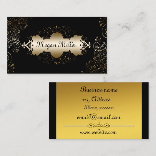 エレガント 名刺 (正面/裏面)