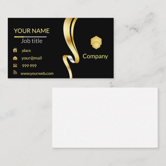 エレガント 名刺 (正面/裏面)