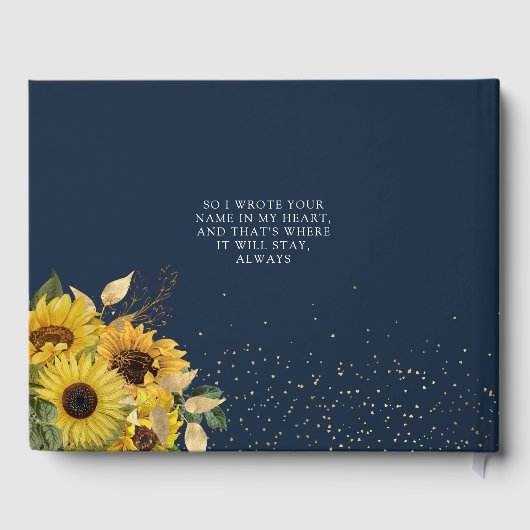 エレガント「命のお祝い」ひまわり記念碑 ゲストブック (裏面)