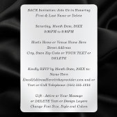 エレガント，大人の誕生日招待状, ANY YEAR 招待状