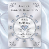 エレガント，大人の誕生日招待状, ANY YEAR 招待状