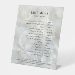 エレガント，大理石，サロン，価格表 台座サイン