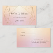 エレガント，幾何モダン，光沢のある紹介カード 紹介カード (正面/裏面)