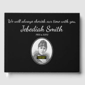 エレガント&悔やみや弔慰シンプルゲストブック ゲストブック (正面)