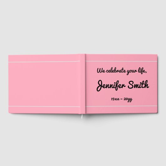 エレガント&悲しい葬儀のゲストブック ゲストブック (全面)