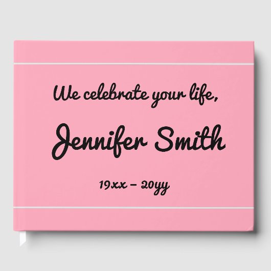 エレガント&悲しい葬儀のゲストブック ゲストブック (正面)