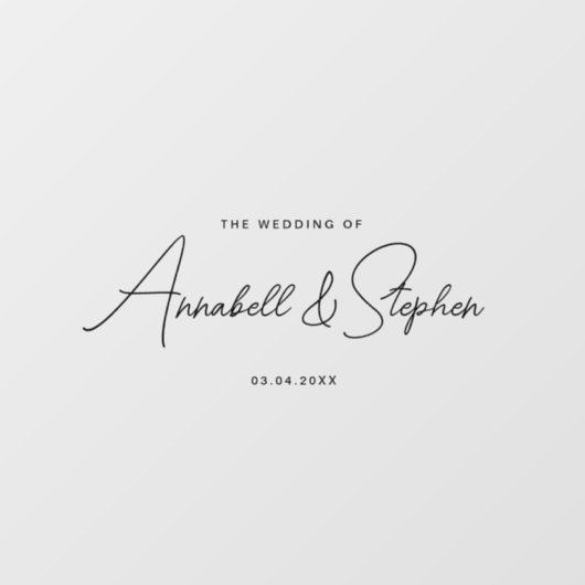 エレガント,手書きフォント結婚, ウィンドウサイン (シート)