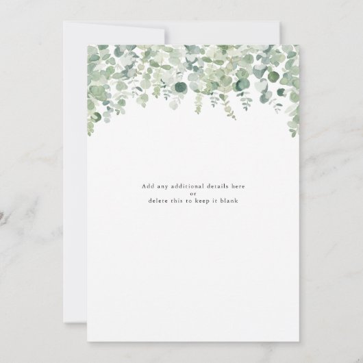 エレガント 招待状 (裏面)