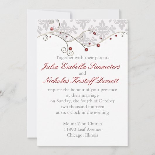 エレガント 招待状 (正面)