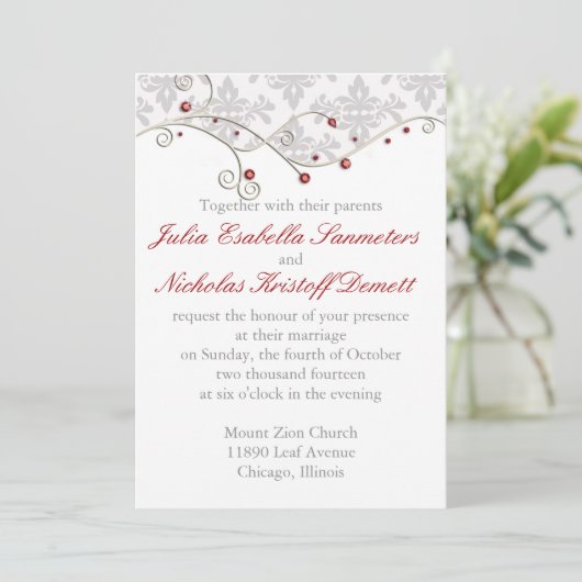 エレガント 招待状 (スタンド正面)