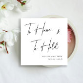 エレガント「持って持って行く」パーソナライズされた結婚の スタンダードカクテルナプキン