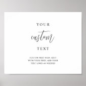 エレガント、文字の追加カスタム、スクリプトの結婚署名 ポスター (正面)