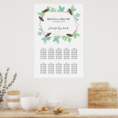 エレガント（昆虫）オオカバマダラ、モナークバタフ結婚ィーの座席表 ポスター (キッチン)