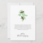 エレガント（昆虫）オオカバマダラ、モナークバタフ結婚ィーサンキューカード サンキューカード (正面)