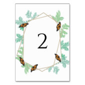 エレガント（昆虫）オオカバマダラ、モナークバタフ結婚ィー テーブルナンバー (裏面)