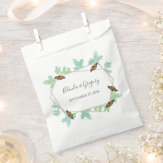 エレガント(昆虫)オオカバマダラ、モナークバタフ結婚ィー フェイバーバッグ (クリップ留めされた状態)