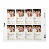 エレガント,春の花,結婚のワイン,カスタム ラベル (フルシート)