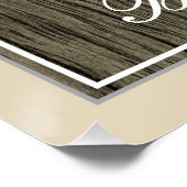 エレガント,木フェイク材,フェイク金ゴールド1st誕生日+名前 ポスター (コーナー)