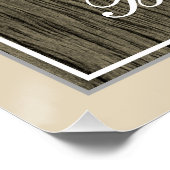 エレガント，木フェイク,フェイク金ゴールド6番目の誕生日+名前 ポスター (コーナー)