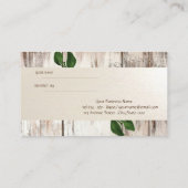 エレガント,木目のテクスチャ,フローラ,ストライプ紹介用カード 紹介カード (裏面)