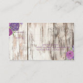 エレガント，木目のテクスチャ，花紹介カード 紹介カード (裏面)