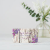 エレガント，木目のテクスチャ，花紹介カード 紹介カード (スタンド正面)