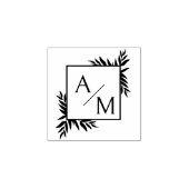 エレガント,植物学,モノグラム ラバースタンプ (インプリント)