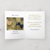 エレガント，母とパパ, 50周年記念，カード 箔グリーティングカード (内側レイダウン)