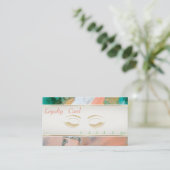 エレガント,水色,キラキラ光の点滅ロイヤリティカード ロイヤリティカード (スタンド正面)