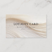 エレガント，波，サロン,ロイヤリティ 名刺 (正面)