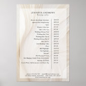 エレガント，波，サロン，価格表ポスター ポスター (正面)