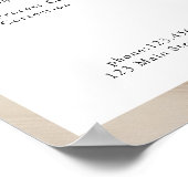 エレガント，波，サロン，価格表ポスター ポスター (角)