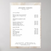 エレガント，波，サロン，価格表ポスター ポスター (正面)