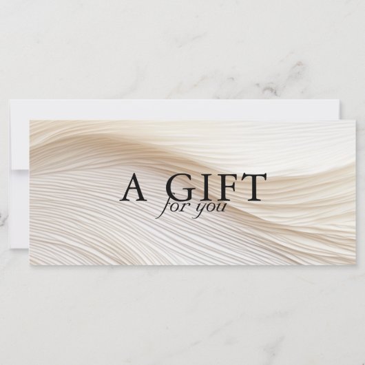 エレガント,波,サロン, QRコード,ギフト券 (裏面)