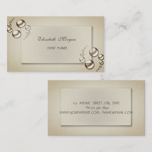 エレガント 洗練された おしゃれ プロフェッショナル 名刺 (正面/裏面)