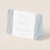 エレガント、洗練された「ハッピーバースデー」カード 箔カード (正面)