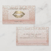 エレガント 洗練された モダンな グリッター ボケ Lips 名刺 (正面/裏面)