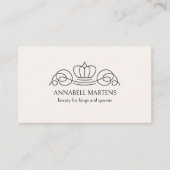 エレガント,王室のサロン，ベージュ 名刺 (正面)